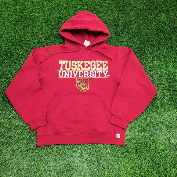 Vintage Y2K Tuskegee University Hoodie Women Small 19x23 Red - Picture 1 of 15